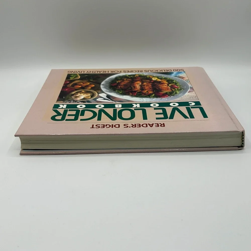 Reader's Digest Live Longer Cookbook 500 Healthy Recipes Hardcover‎ 1992 Photos